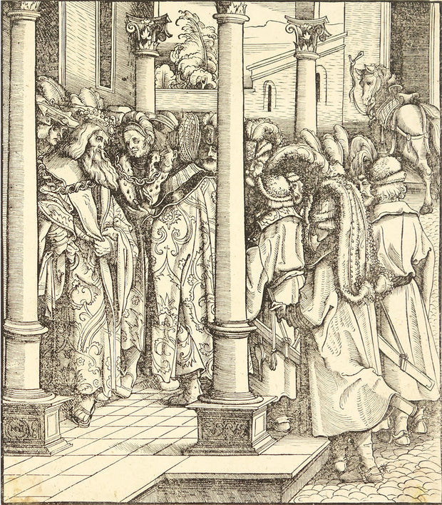 Unidentified Scene (Illustration for Der Weisskönig) by Hans Burgkmair - Davidson Galleries