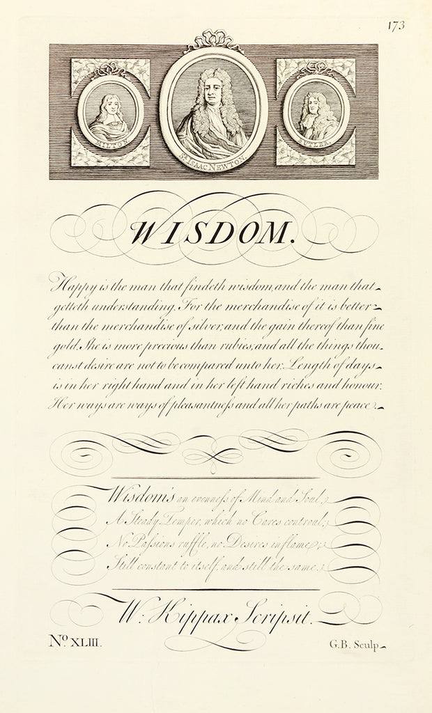 Plate 173 Wisdom by George Bickham - Davidson Galleries