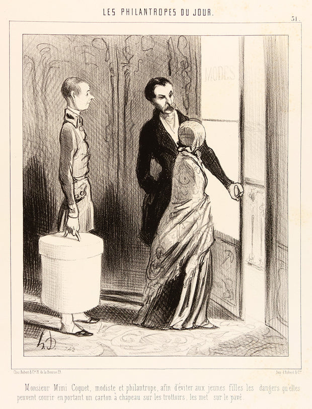Monsieur Mimi Coquet, modiste et philantrope by Honoré Daumier - Davidson Galleries