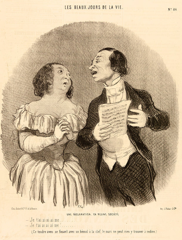 Un Déclaration, En Pleine Societe by Honoré Daumier - Davidson Galleries