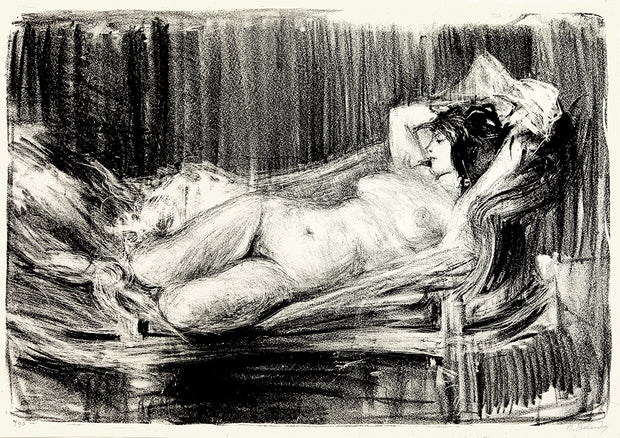 Unidentified Sitter (Nude on Chaise) by Albert de Belleroche - Davidson Galleries