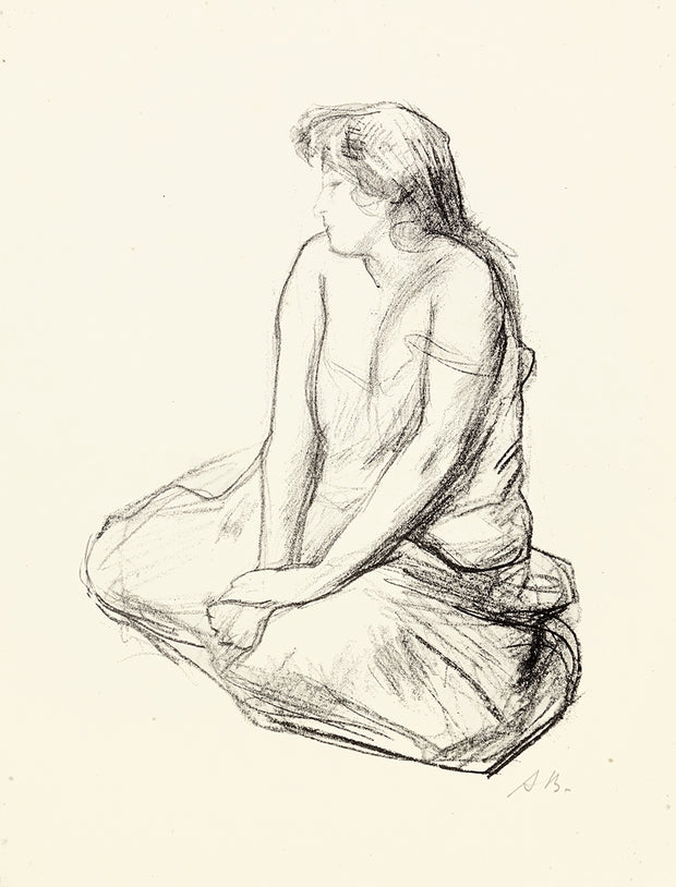 Unidentified Sitter (Woman with Hands in Lap) by Albert de Belleroche - Davidson Galleries