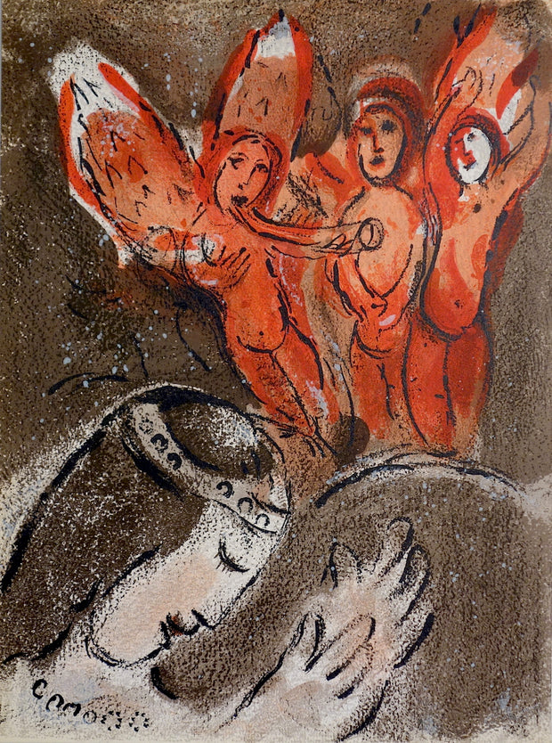 Sara et Les Anges (Sarah and the Angels) by Marc Chagall - Davidson Galleries