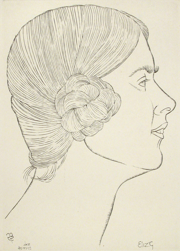 Portrait of Elizabeth Gill by Eric Gill - Davidson Galleries