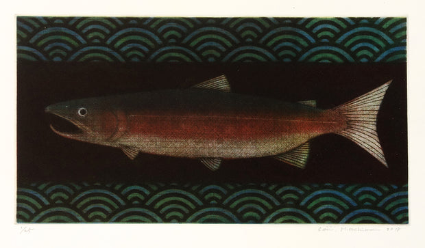 Salmon Return - No More Dam by Seiichi Hiroshima - Davidson Galleries