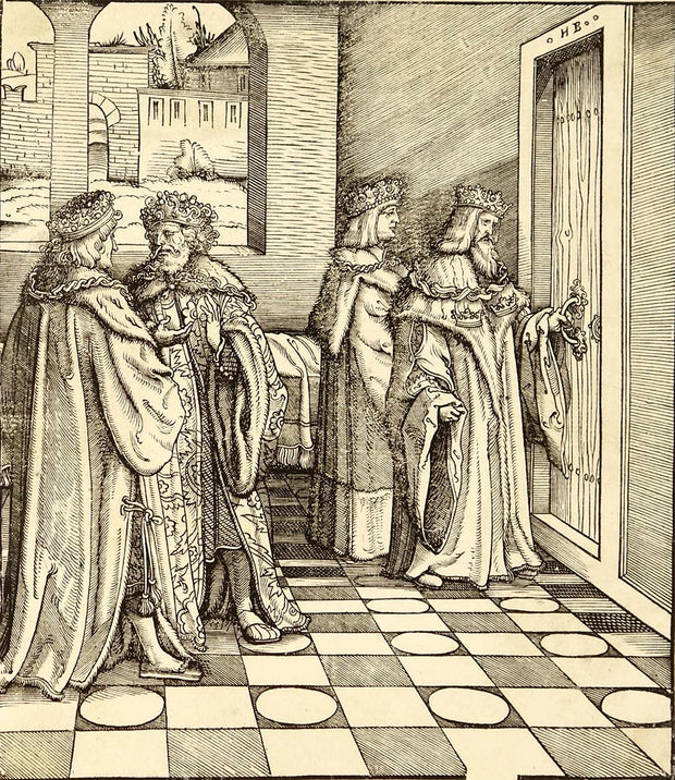 Two Kings Leaving (Illustration for Der Weisskönig) by Hans Burgkmair - Davidson Galleries