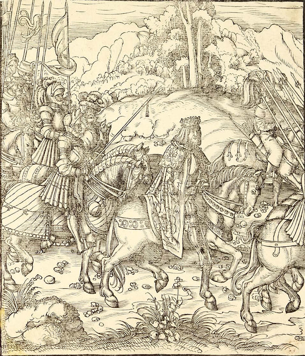 King Among His Soldiers (Illustration for Der Weisskönig) by Hans Burgkmair - Davidson Galleries