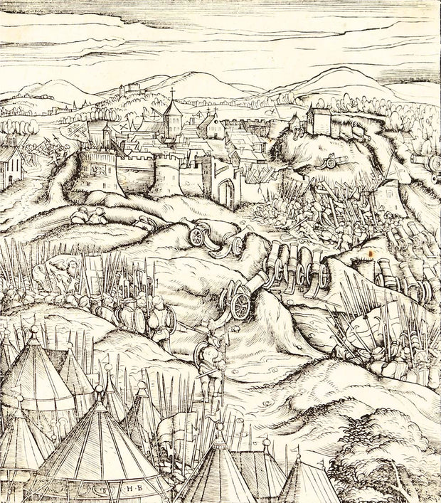Unidentified Battle Scene (Illustration for Der Weisskönig) by Hans Burgkmair - Davidson Galleries