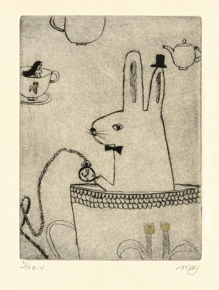 The Rabbit Knows Something II (Gold variation) by Michèle Landsaat - Davidson Galleries