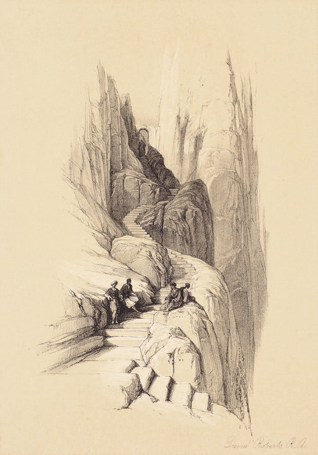 Ascent to the Summit of Mount Sinai by David Roberts - Davidson Galleries
