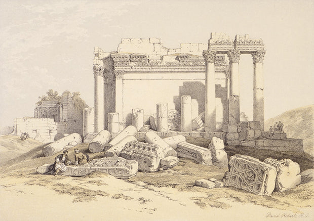 Baalbec, the Eastern Portico Ruins by David Roberts - Davidson Galleries