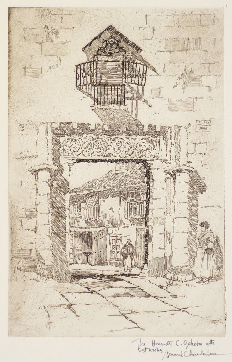 A Gateway in Toledo by Samuel Chamberlain - Davidson Galleries