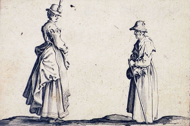 Two Women in Profile by Jacques Callot - Davidson Galleries