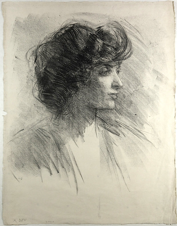 Woman's Head In Profile by Albert de Belleroche - Davidson Galleries
