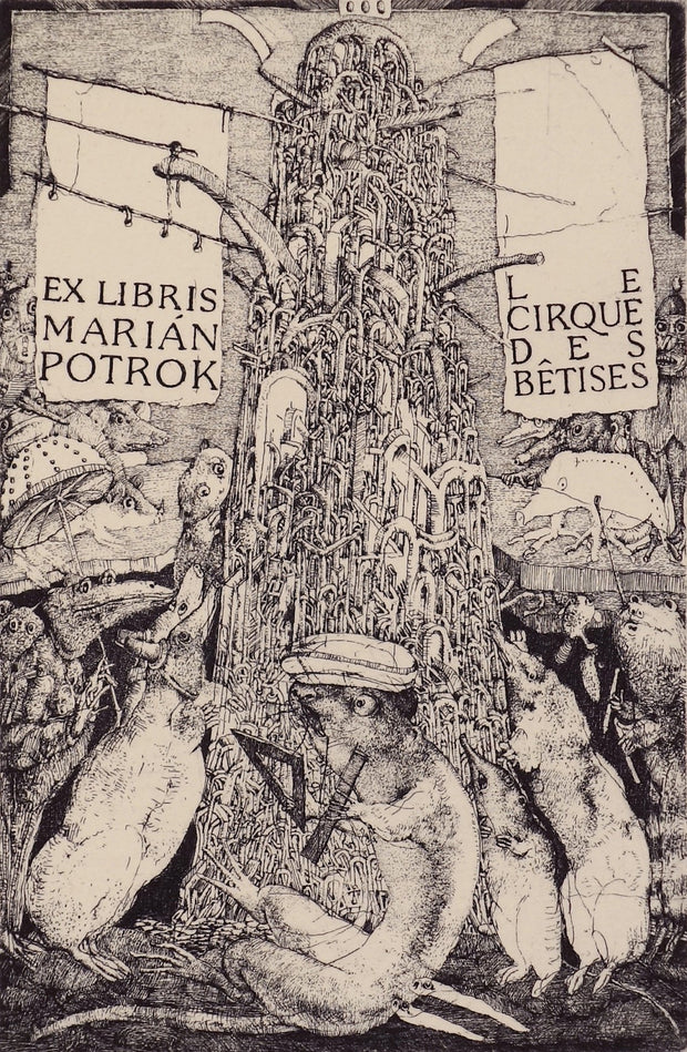 Cirque Des Betises (Ex Libris) by Dušan Kállay - Davidson Galleries