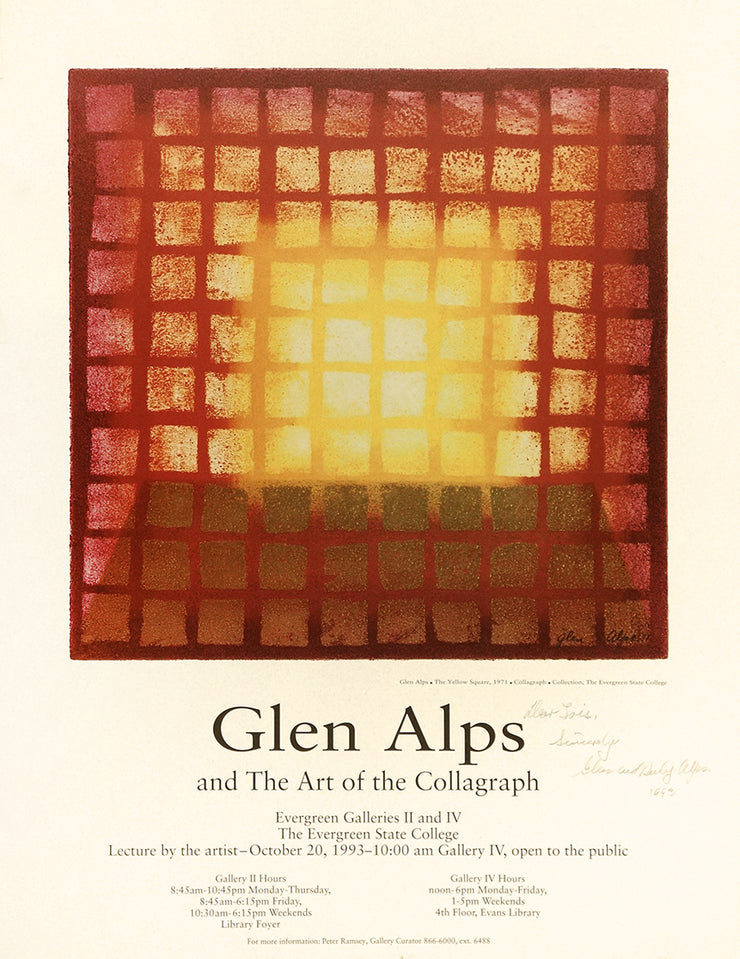 Glen Alps and the Art of the Collagraph Poster for Evergreen State College Exhibition by Glen E. Alps - Davidson Galleries