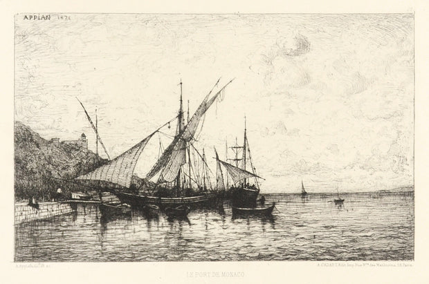 Le Port de Monaco by Adolphe Appian - Davidson Galleries