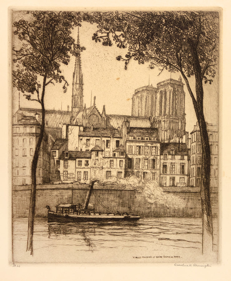 Vieilles Maisons et Notre Dame de Paris by Caroline Armington - Davidson Galleries