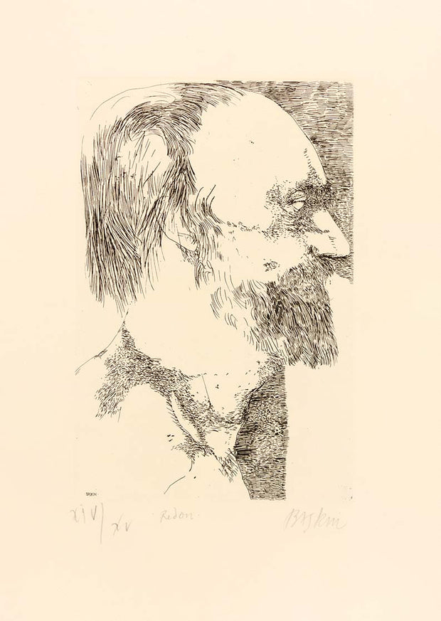 Odilon Redon (French artist, 1840-1916) by Leonard Baskin - Davidson Galleries