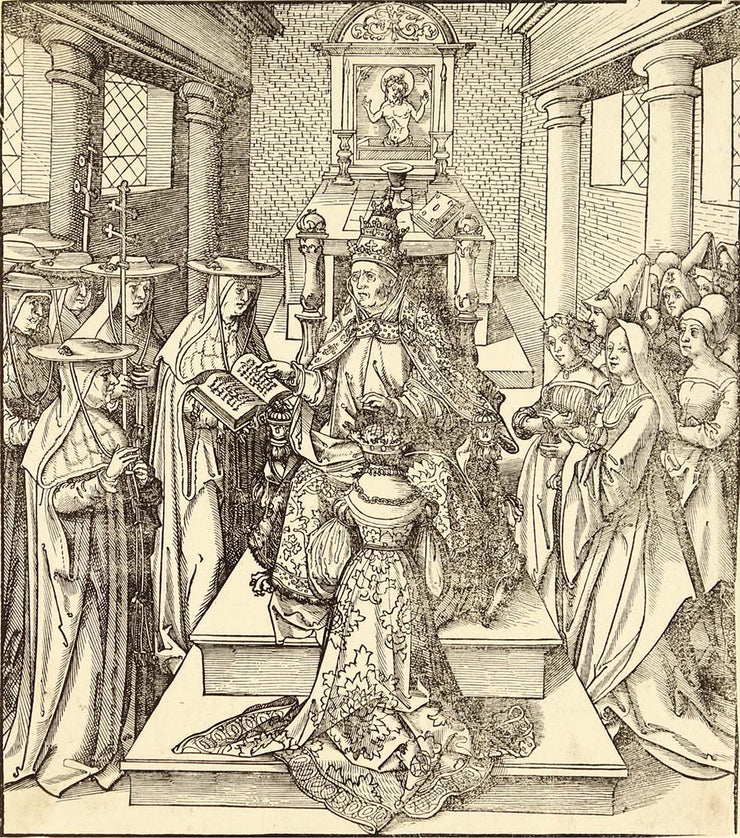 The Coronation of the Queen by the Pope by Leonhard Beck - Davidson Galleries