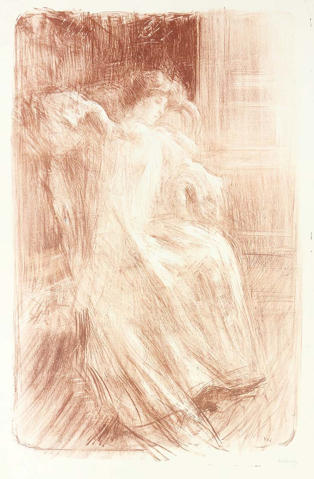 Woman Reclining in Chair by Albert de Belleroche - Davidson Galleries
