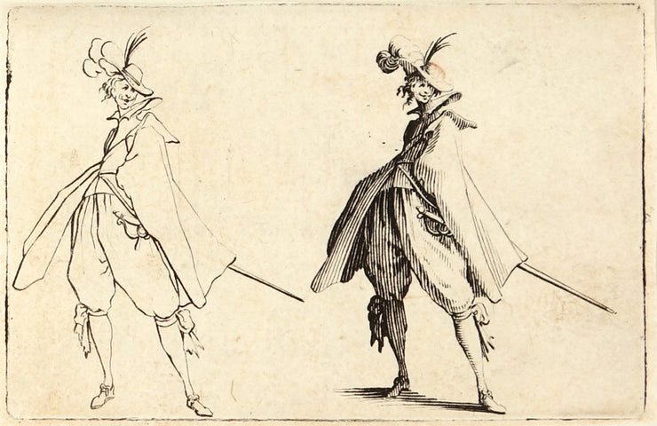 Nobleman in Broad Cloak, Front View by Jacques Callot - Davidson Galleries