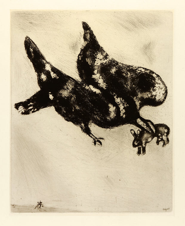Eagle and Rabbit (L'Aigle et l'Escarbot) by Marc Chagall - Davidson Galleries