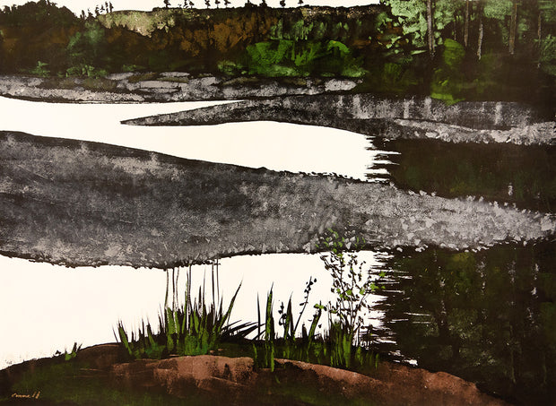 Gravel Banks on the Skokomish River by Robert Connell - Davidson Galleries