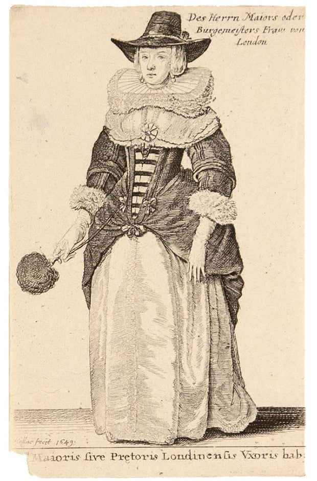 Wife of the Mayor of London (Maioris...) by Wenceslaus Hollar - Davidson Galleries