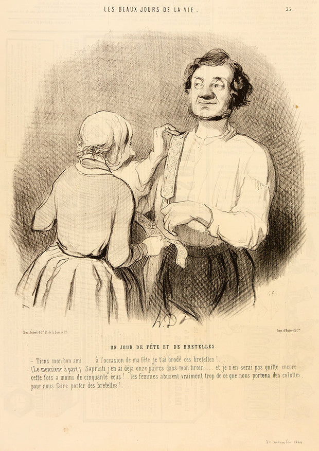 Un Jour de Fète et de Bretelles by Honore Daumier - Davidson Galleries