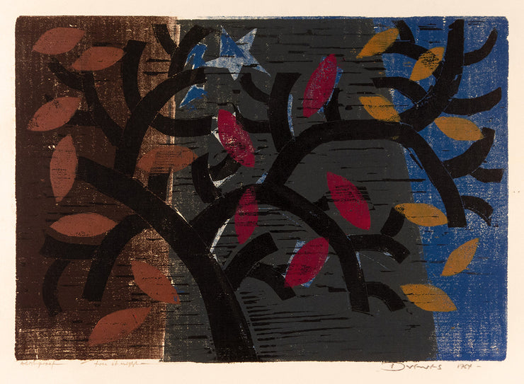 Tree at Night by Werner Drewes - Davidson Galleries