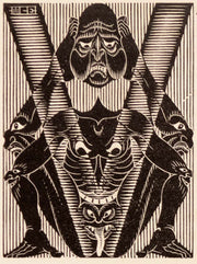 Illustration, "Initial V" by M. C. Escher - Davidson Galleries