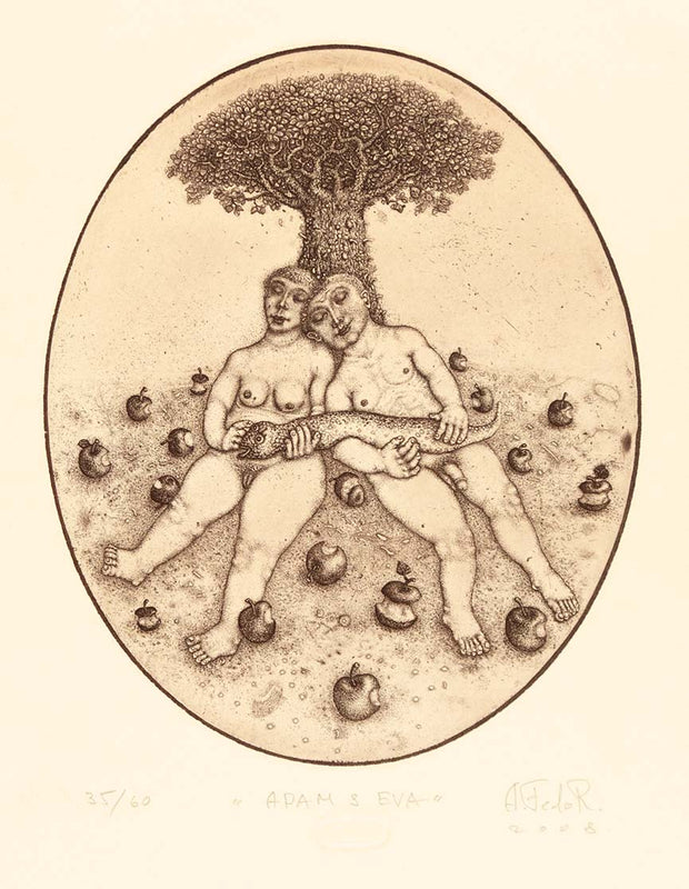 Adam and Eva (Under the Tree) by Oleksiy Fedorenko - Davidson Galleries