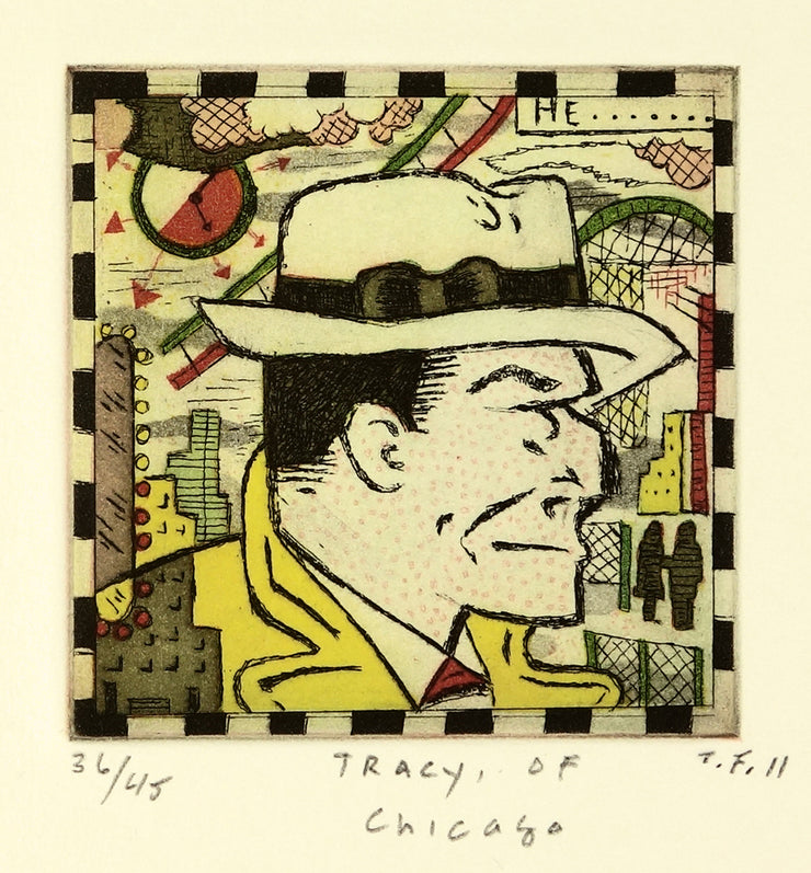 Tracy, of Chicago by Tony Fitzpatrick - Davidson Galleries