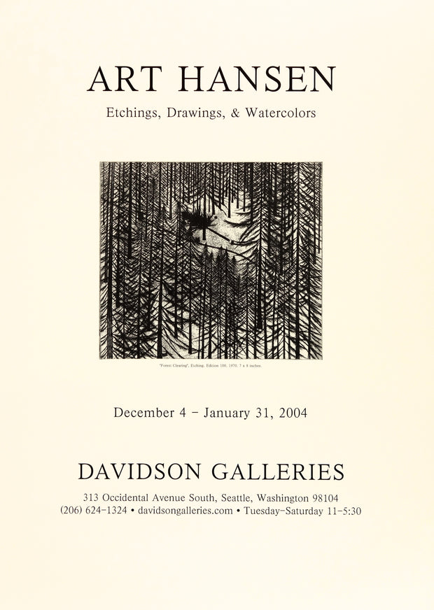 Art Hansen Etchings, Drawings, and Watercolors Poster by Art Hansen - Davidson Galleries
