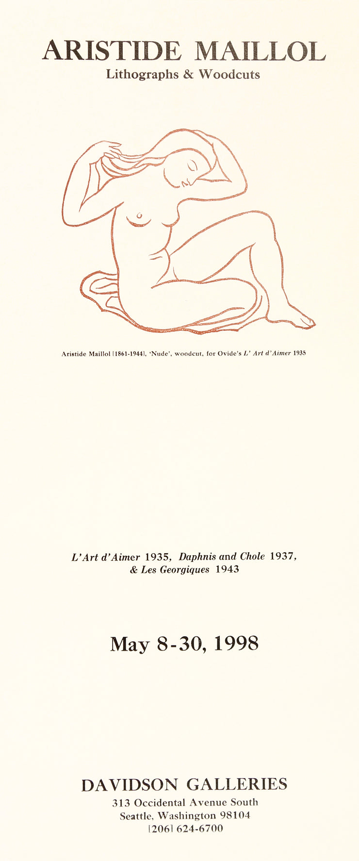 Aristide Maillol: Lithographs and Woodcuts (Nude) by Aristide Maillol - Davidson Galleries