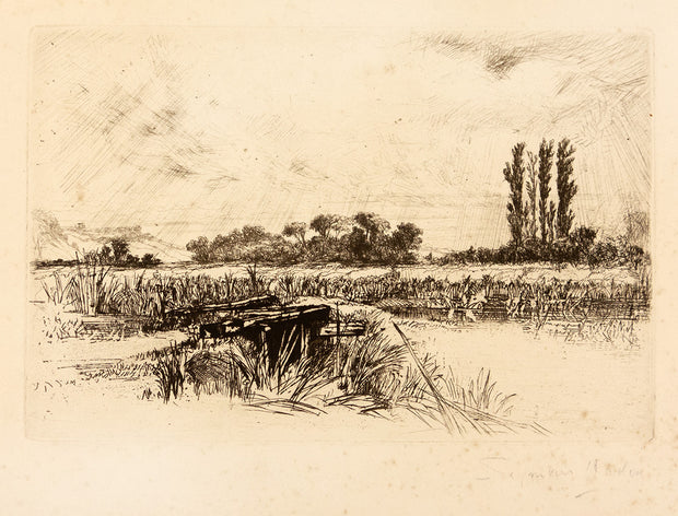 A Water Meadow by Seymour Haden - Davidson Galleries