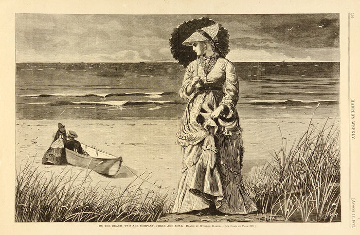 On the Beach—Two Are Company, Three Are None by Winslow Homer - Davidson Galleries