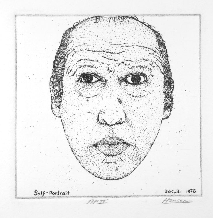 Self-Portrait Dec. 31, 1976 by Art Hansen - Davidson Galleries
