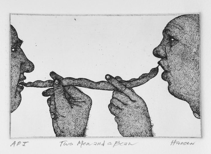 Two Men and a Bean by Art Hansen - Davidson Galleries
