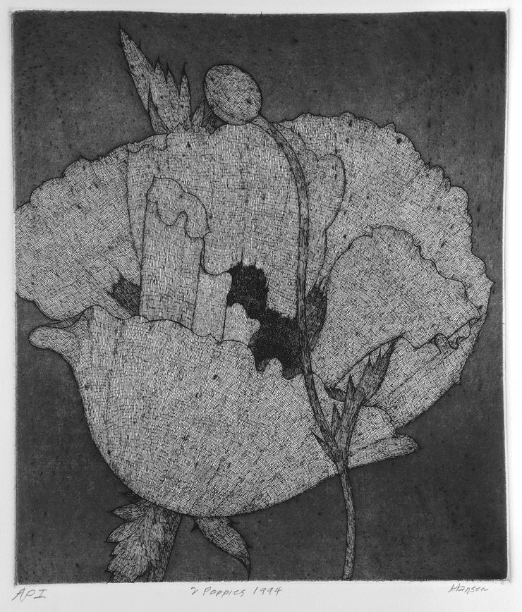 Two Poppies 1994 by Art Hansen - Davidson Galleries