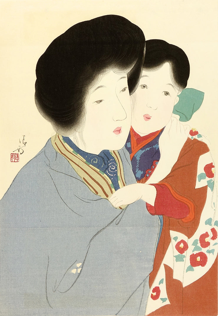Kazue and Her Daughter by Kiyokata Kaburagi - Davidson Galleries