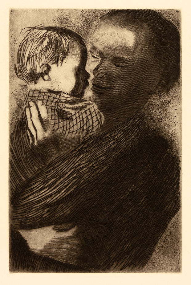 Mutter mit Kind auf dem Arm (Mother with Child in Her Arms) by Käthe Kollwitz - Davidson Galleries
