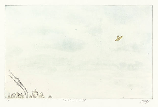 Bird Arrives in City by Michèle Landsaat - Davidson Galleries