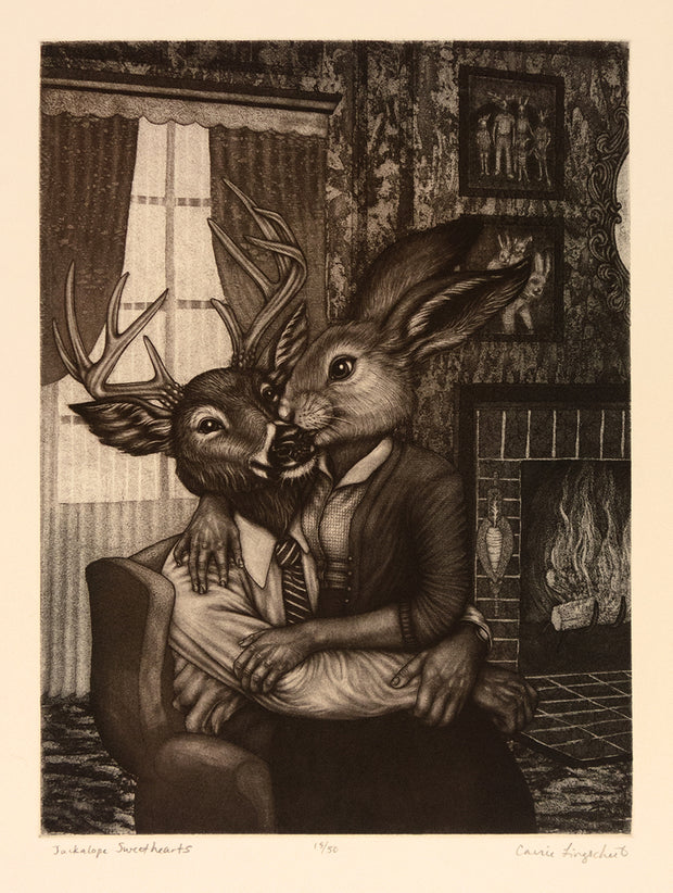 Jackalope Sweethearts by Carrie Lingscheit - Davidson Galleries