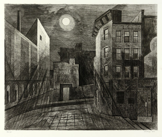 Manhattan Moonlight by Armin Landeck - Davidson Galleries