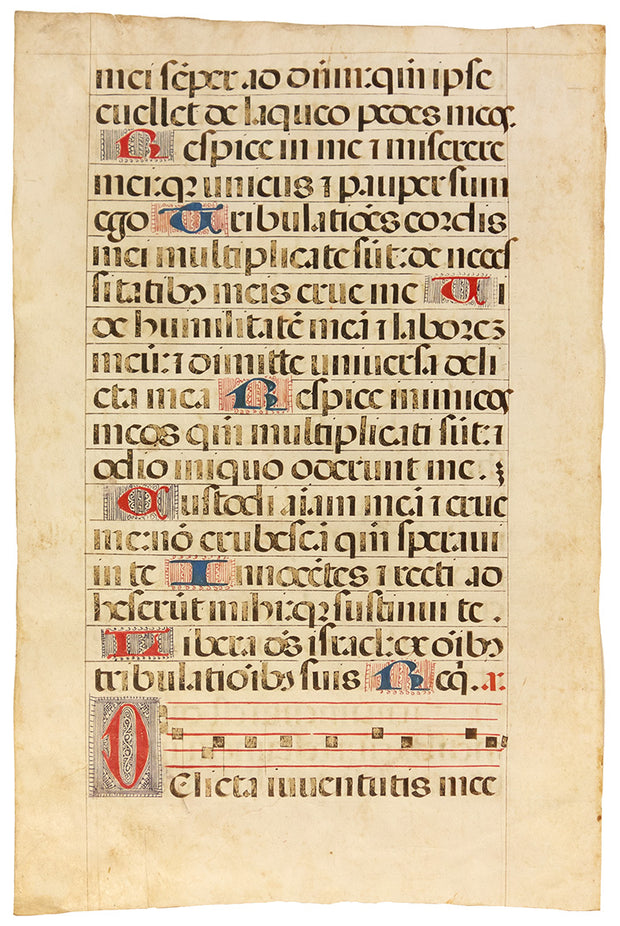 Manuscript Leaf with Musical Notations by Manuscripts & Miniatures - Davidson Galleries