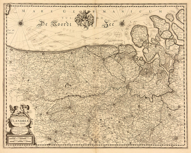 Comitatus Flandriae Nova Tabula by Maps, Views, and Charts - Davidson Galleries