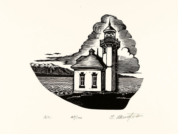 Alki Lighthouse by Carl V. Montford - Davidson Galleries