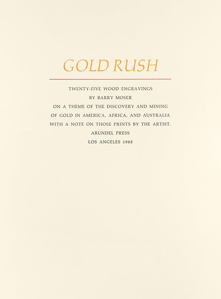 Gold Rush (Portfolio of 25 Wood Engravings) by Barry Moser - Davidson Galleries